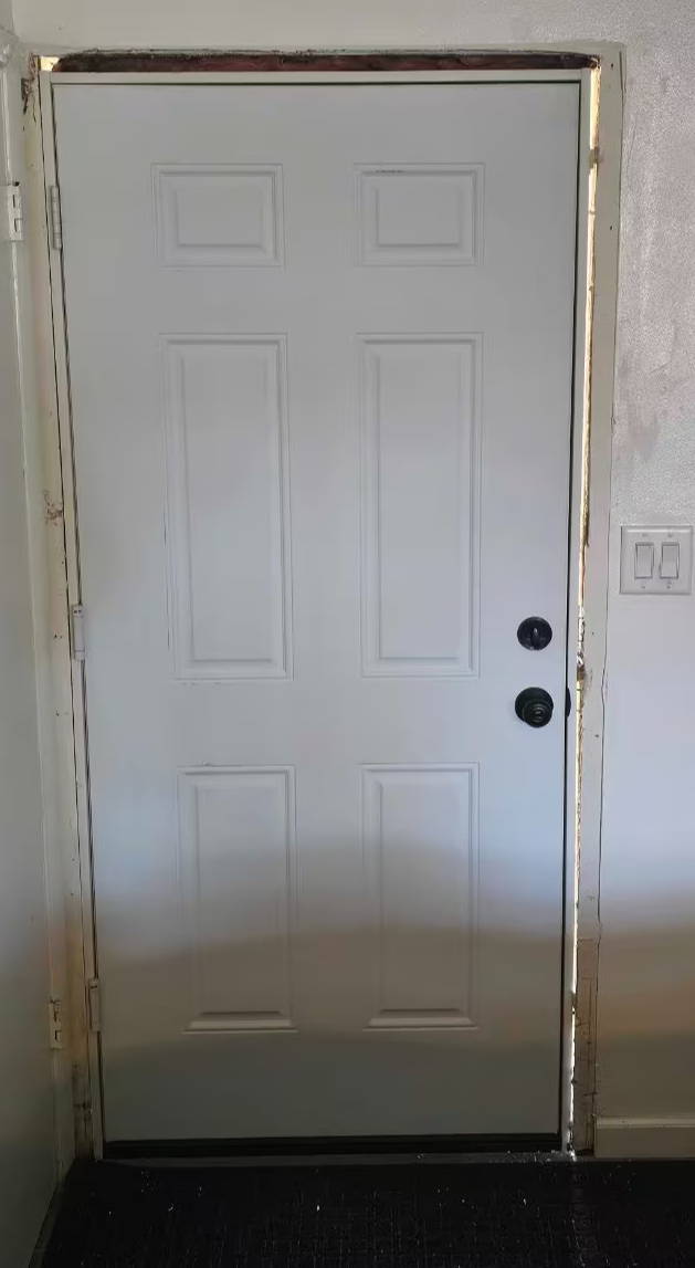 poorly sealed front door revealed