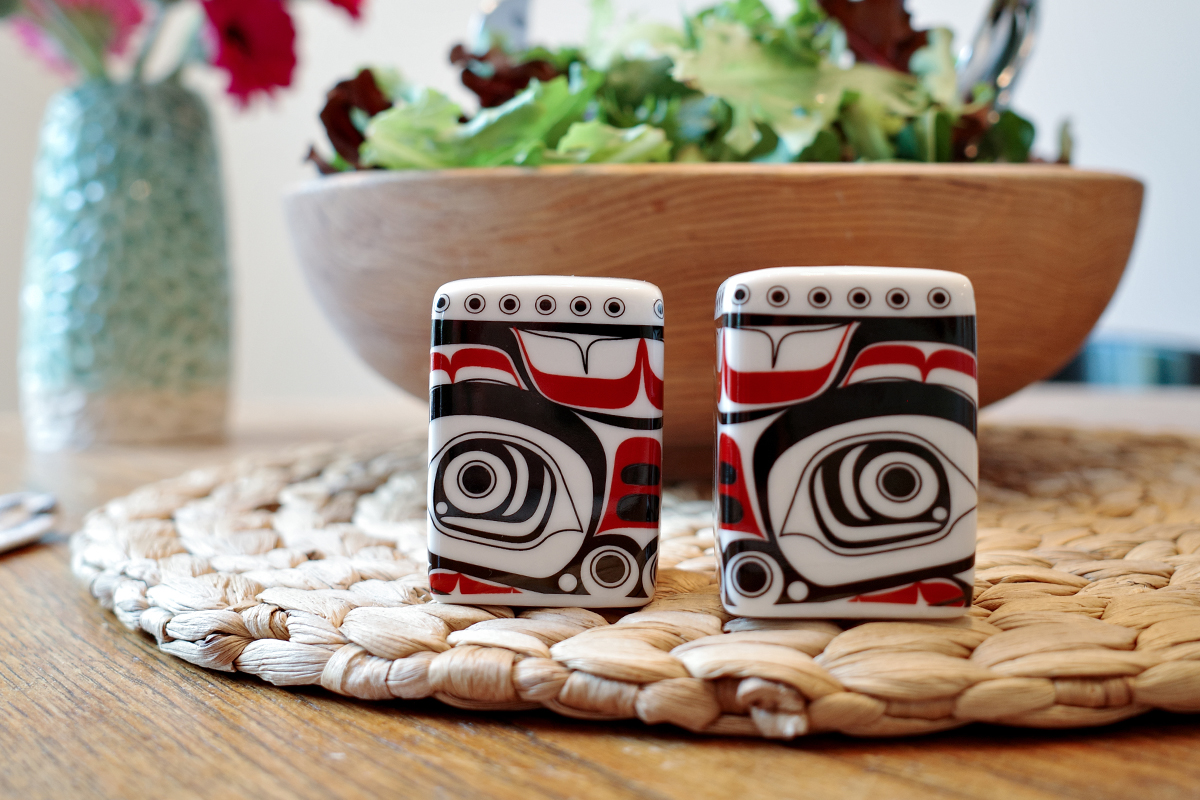 Salt and Pepper Shaker Sets featuring authentic Indigenous artwork — Native Northwest
