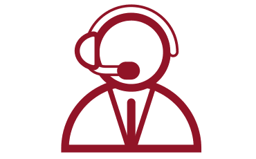 Illustration of a person wearing a headset and suit.