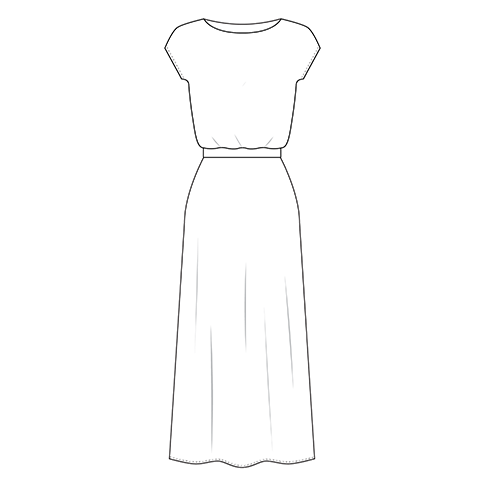 Rendering of a dress for Miik design contest