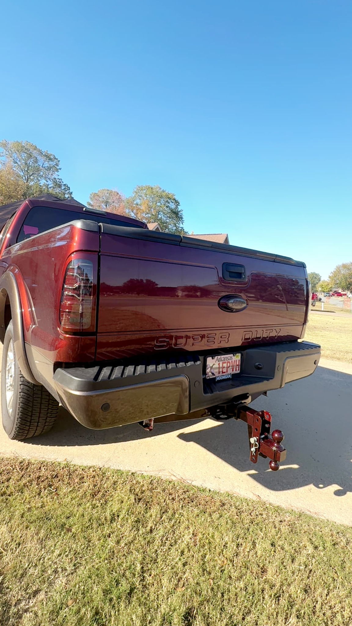 Skyler's 2015 Ford F250 Lariat Train Horn Install with Spare Tire Delete Kit