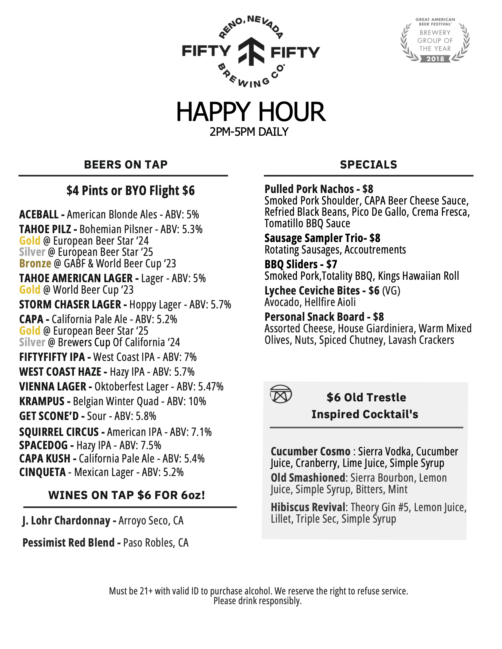 Happy Hour Menu