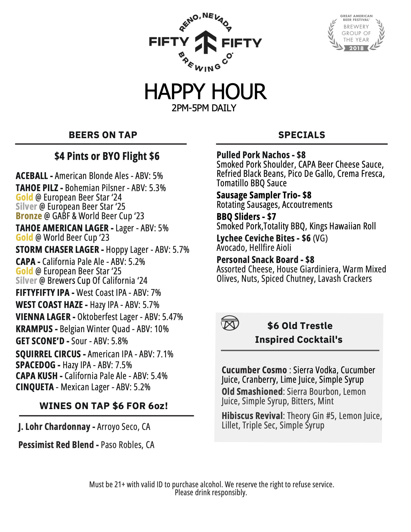 Happy Hour Menu