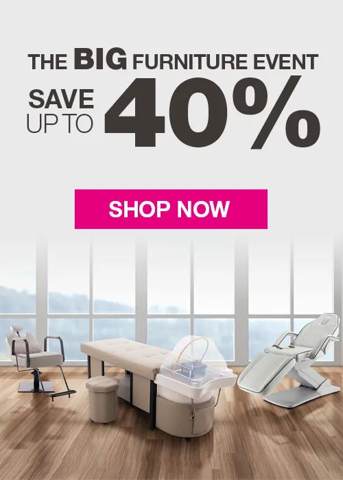 Promotional image for a furniture event, offering up to 40% off.
