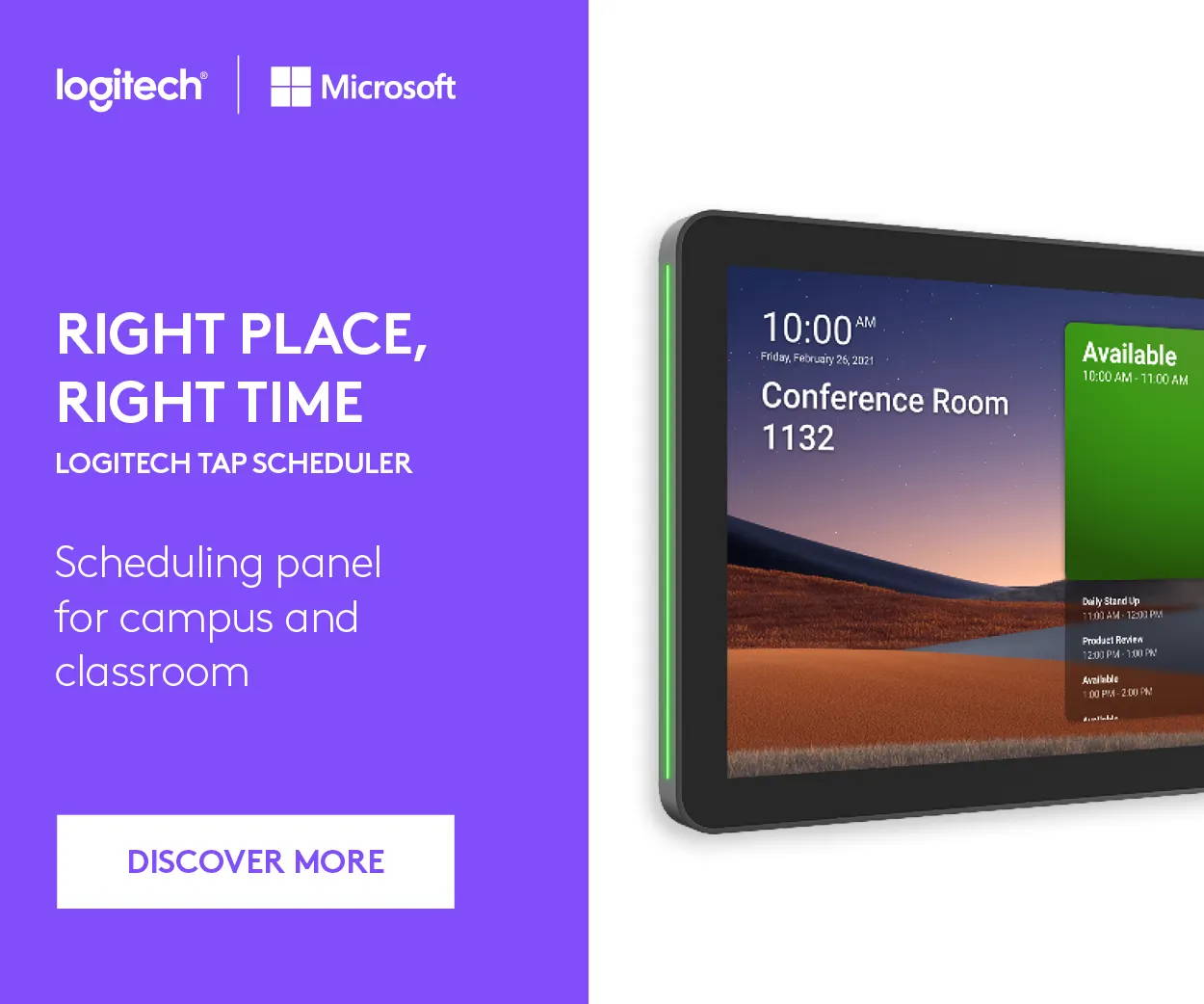 Logitech Tap Scheduler for campus and classroom