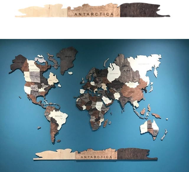 世界地図 南極大陸 M L Xlサイズ 翌日発送 一部バリエーションは予約販売 Enjoy The Wood 日本公式サイト 壁掛け木製世界地図 通販