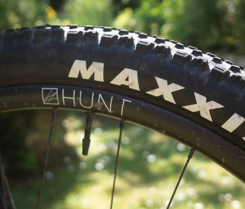 Close up of HUNT MTB wheel