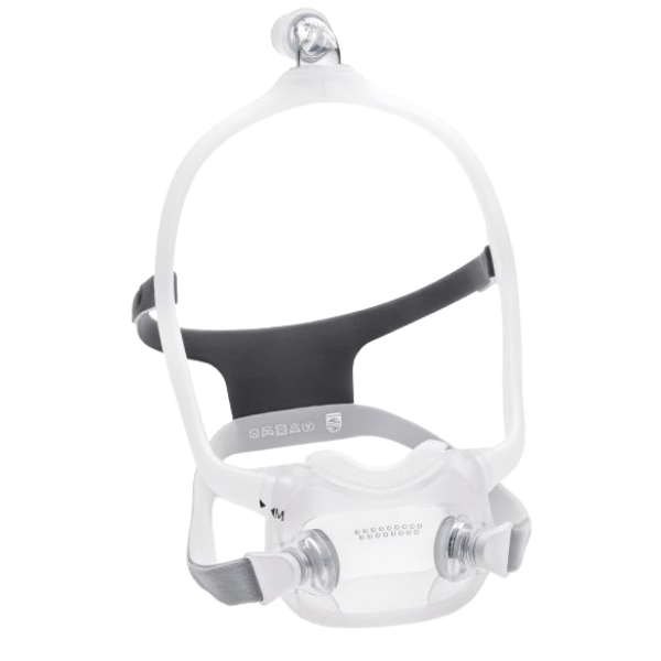 Front View of Philips Respironics DreamWear Full Face Mask W/ Headgear & Medium Cushion