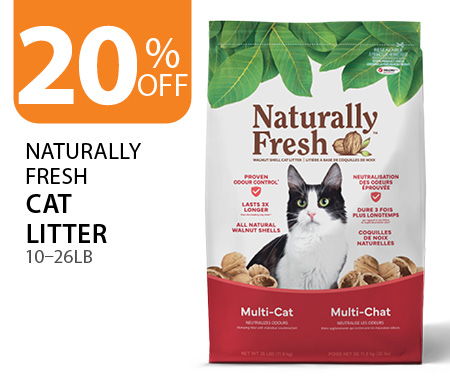 20% off Naturally Fresh Cat Litter 10–26lb