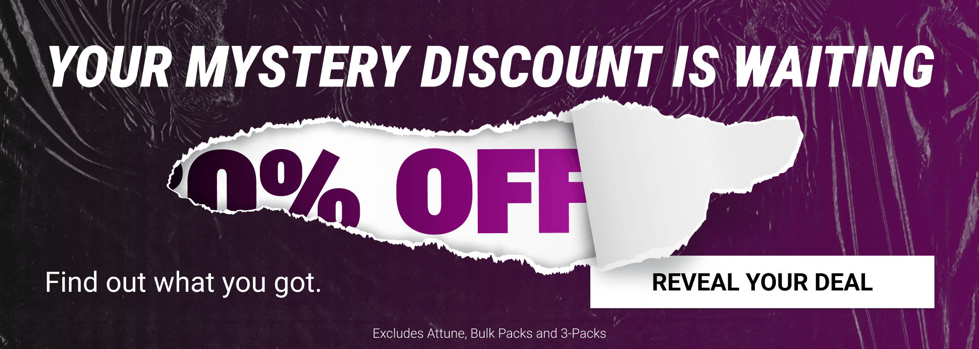 Mystery discount promotion with 