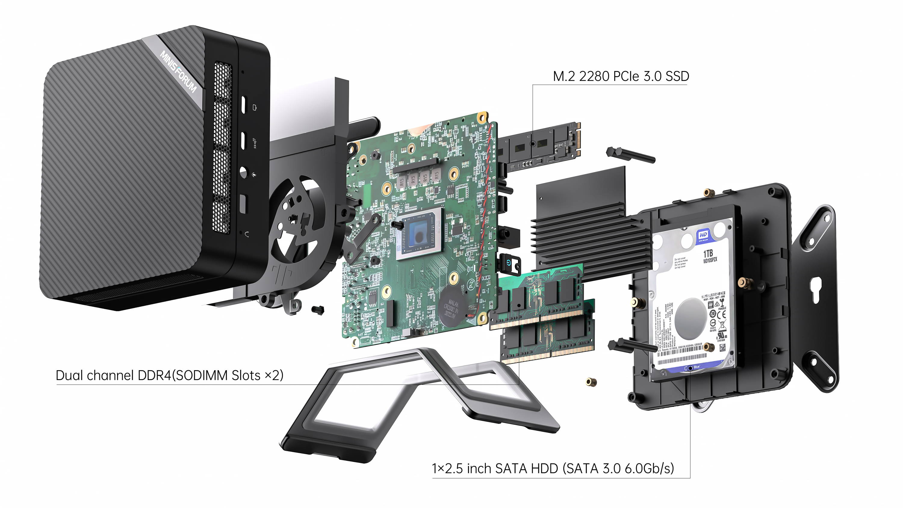 COOFUN UM590 Mini PC AMD Ryzen 9 5900HX,16GB RAM 512 GB PCIe SSD,Upgraded  HX90 Desktop PC, 2 x HDMI Ports, 1 x USB Type-C, 4 x USB 3.2 Type A, Wifi6