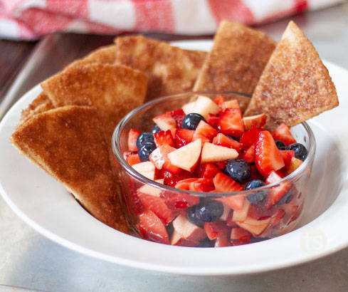 Fruit Salsa with Cinnamon Chips