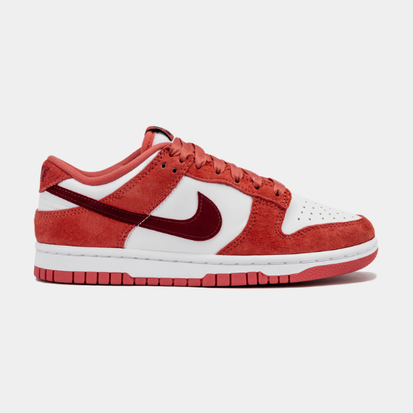 Dunk Low Valentines Day Womens Lifestyle Shoes (White/Team Red/Adobe/Dragon Red)