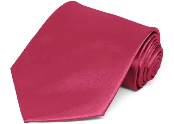 Ruby Red Solid Color Necktie