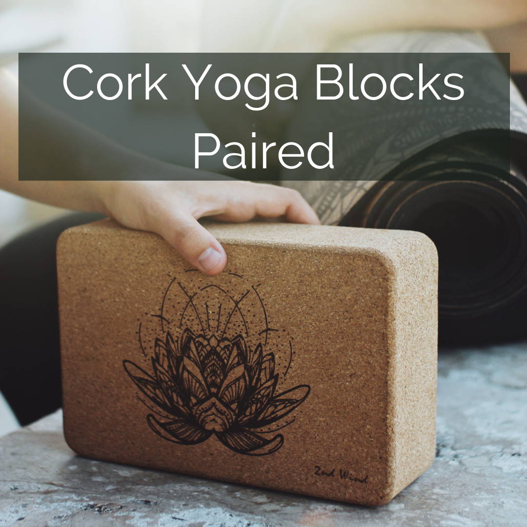 Paired Cork Yoga Blocks 2nd Wind 