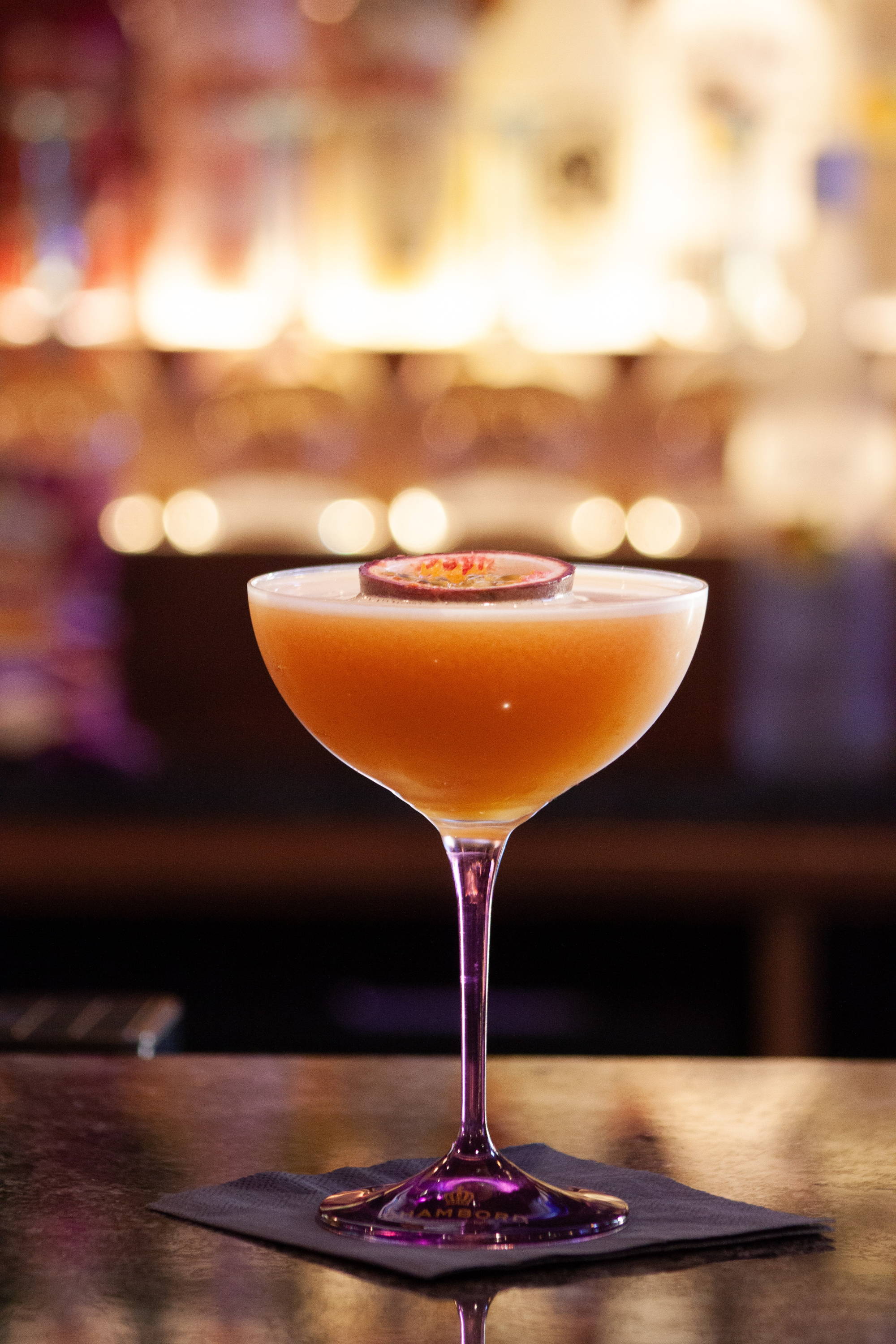 Passion fruit martini cocktail