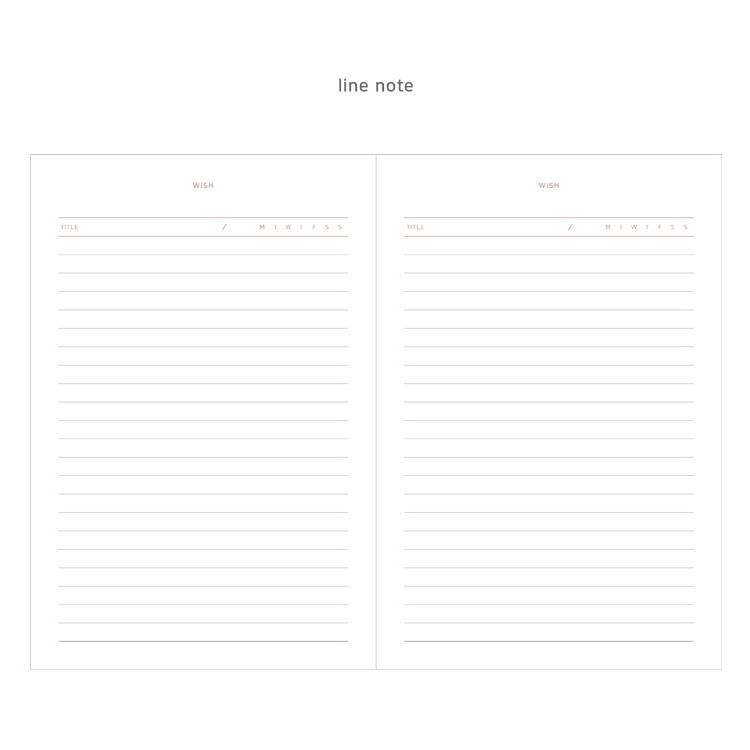 Lined note - Dash And Dot As your wish daily lined blank grid notebook
