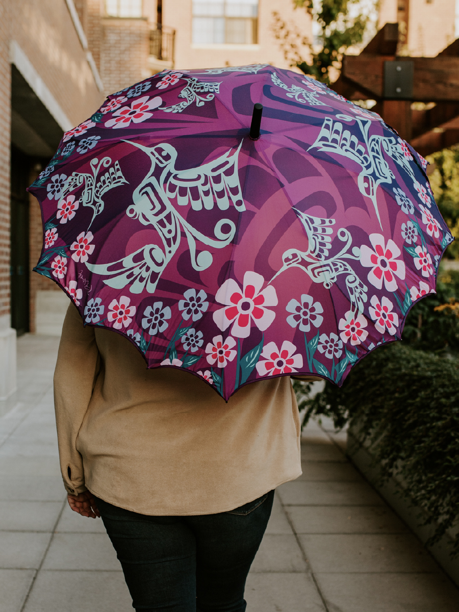 Hummingbird Umbrella by Francis Dick, Kwakwaka'wakw