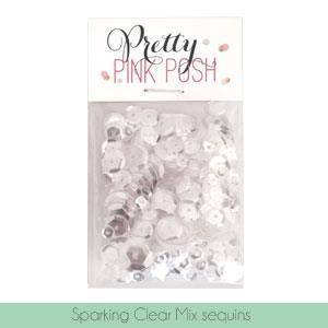 Pretty Pink Posh Sparkling Clear Sequins