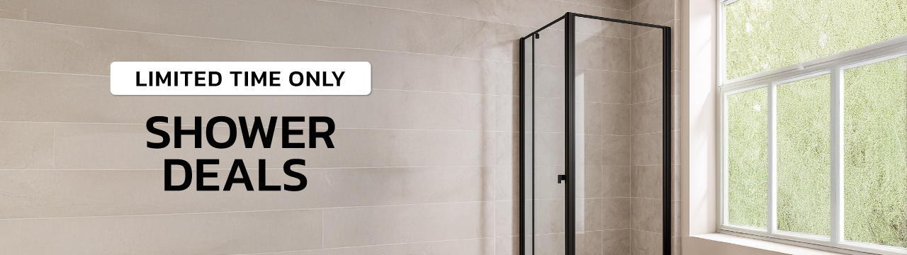 Limited time only shower deals with a modern shower enclosure.