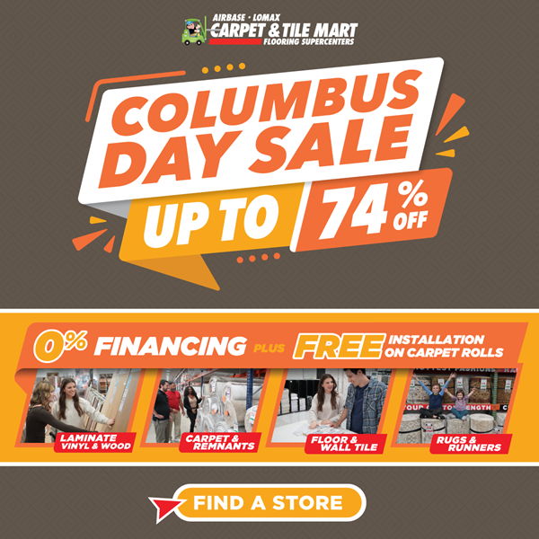 Columbus Day Flooring Sale