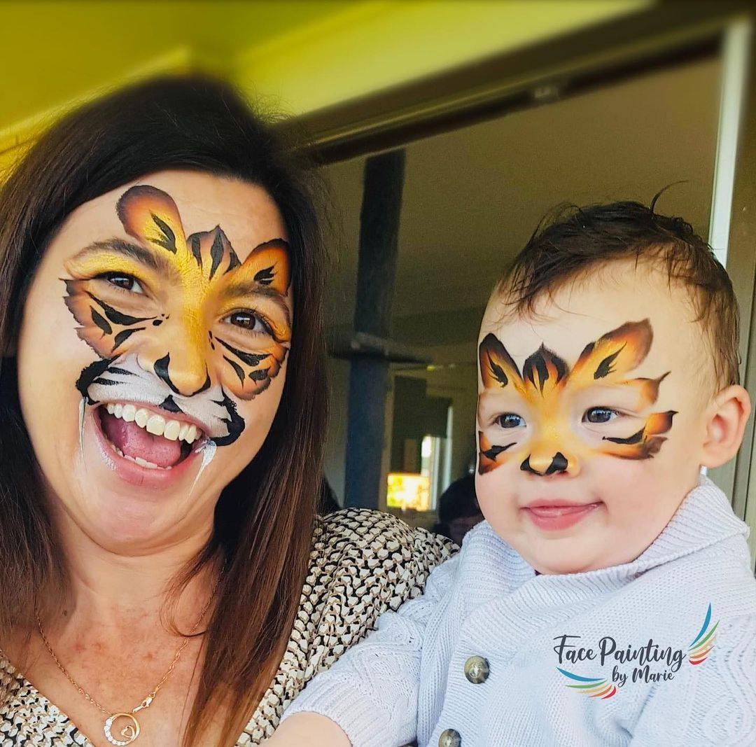 Tiger Face Paint by Marie Zimmerle