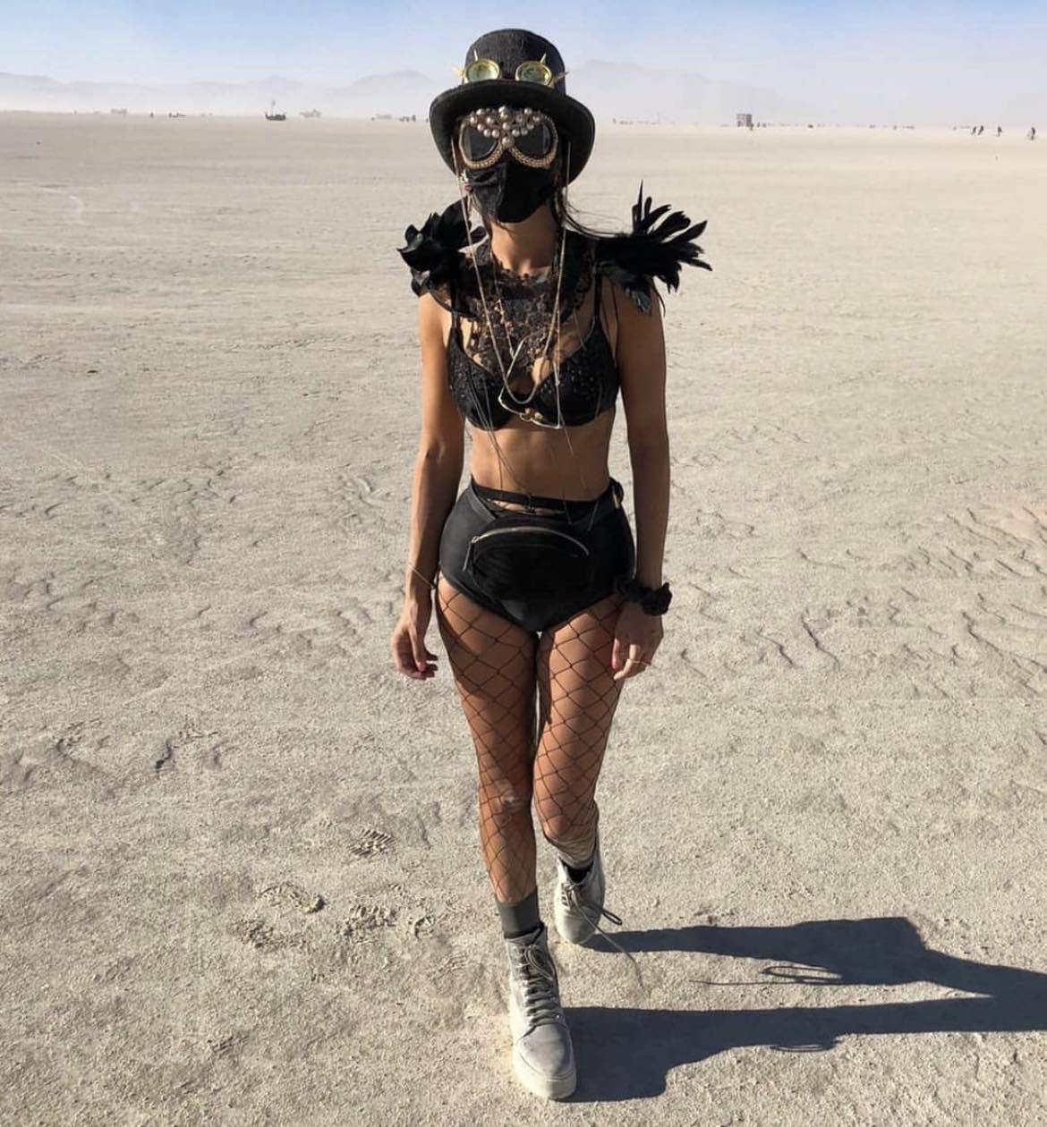 Burning Man Motorcycle goggles and bra set 