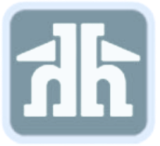 Home Hardware logo featuring stylized letters 