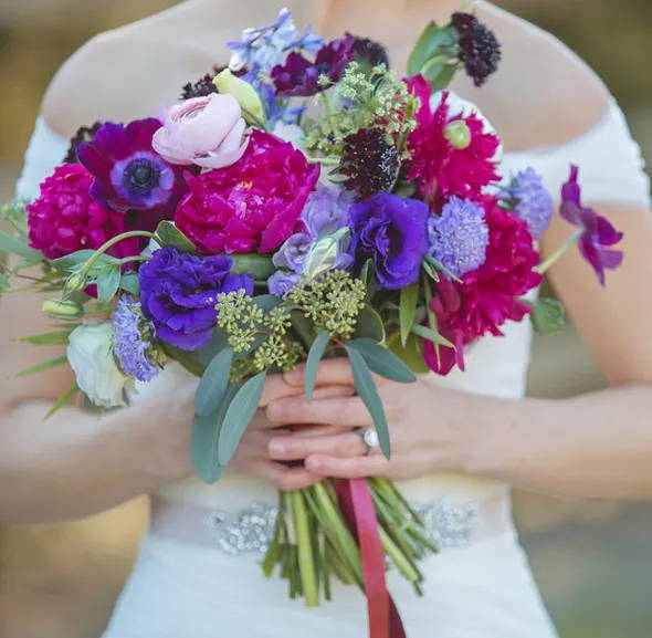 Purple and magenta bouquet