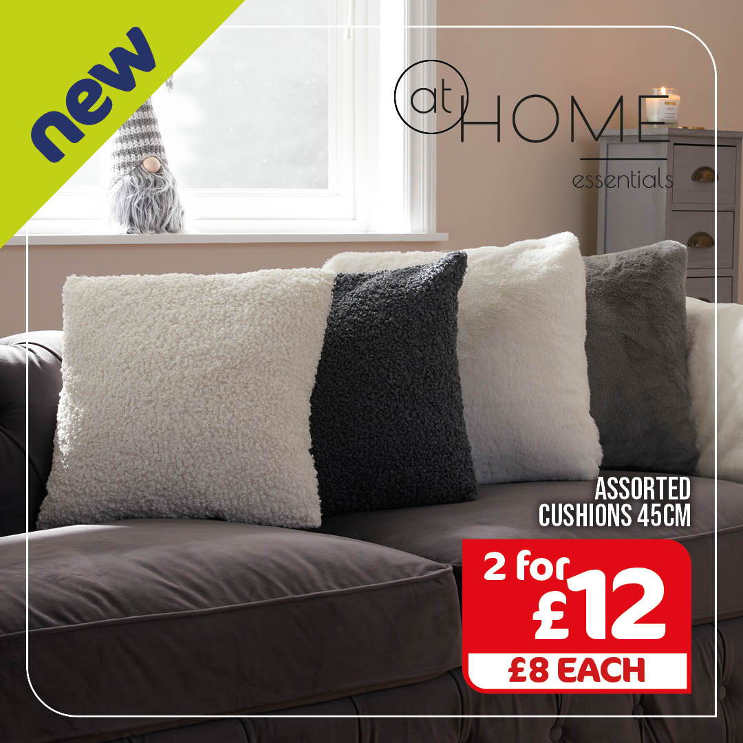New At Home assorted cushions 45cm 