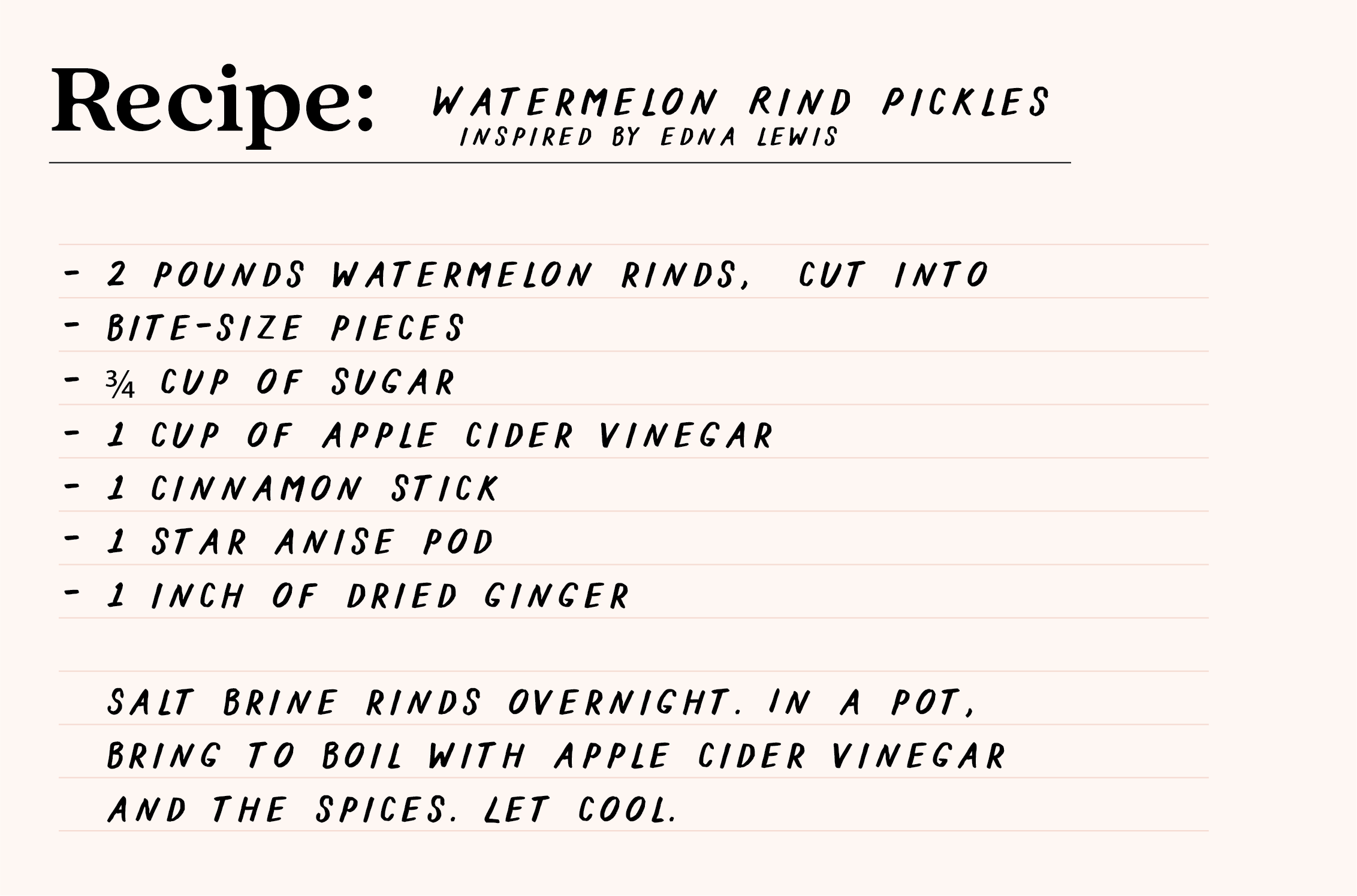 Watermelon rind pickles 