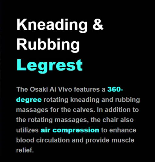Osaki AI Vivo 4D+2D Knee Rub & Massage