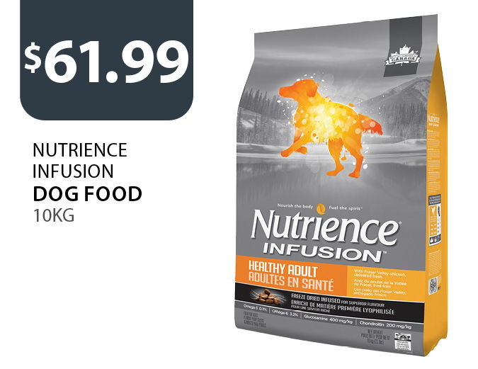 $61.99 Nutrience Infusion Dog Food 10kg