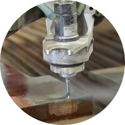 Waterjet cutting metal plate