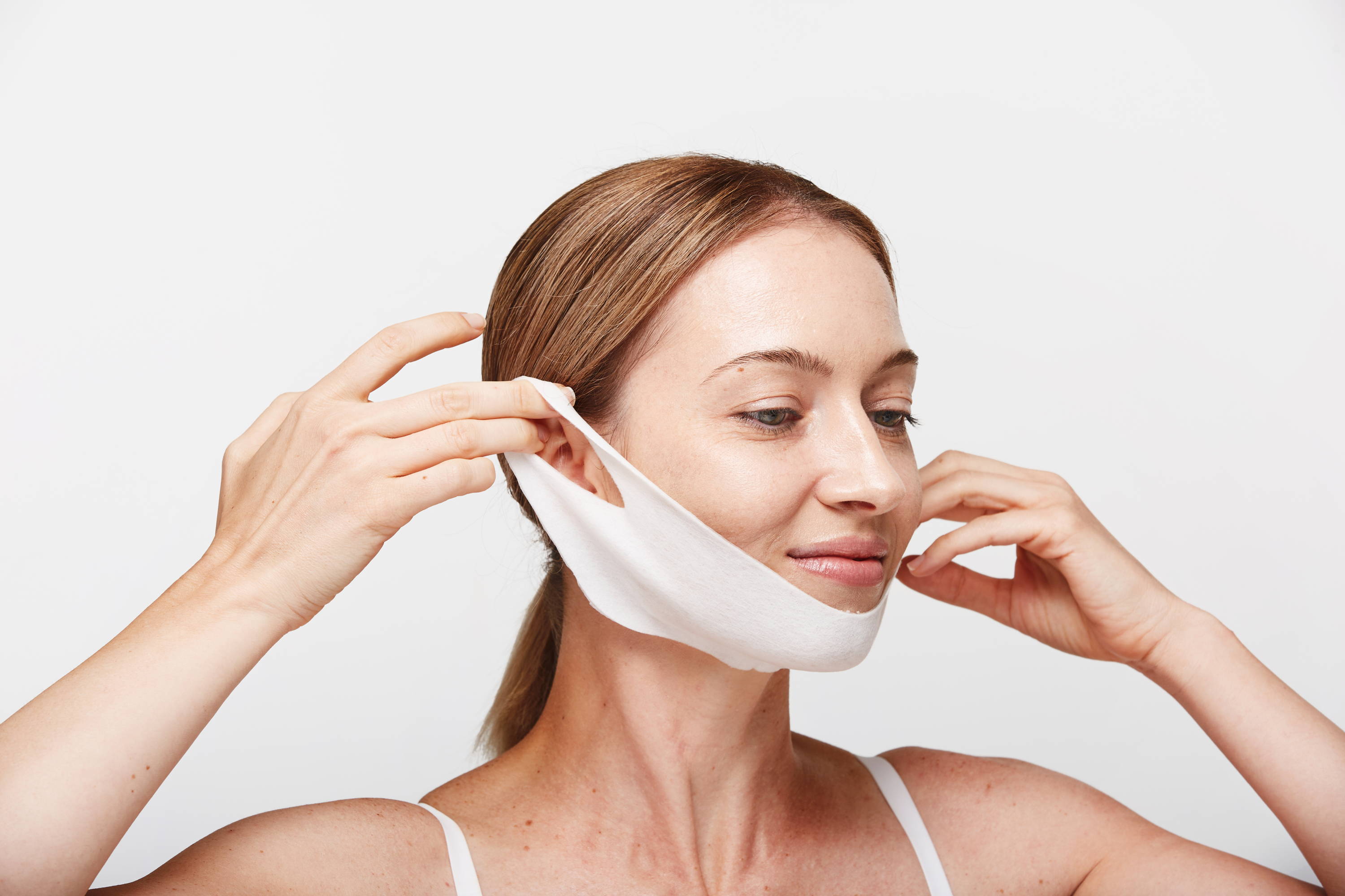 Face scuplting mask for aging jawline wrinkles 