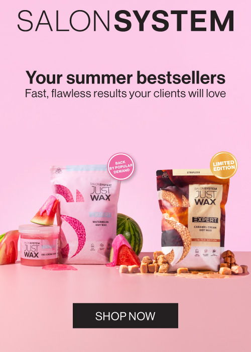 Salon System summer bestsellers featuring wax products and a 
