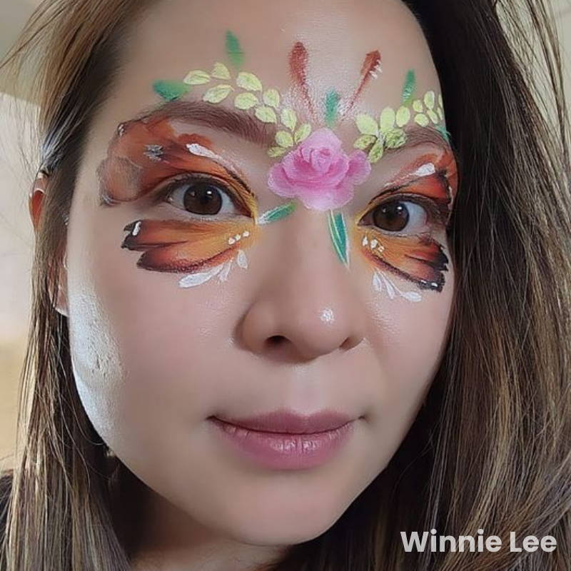 brown butterfly mask face paint easy
