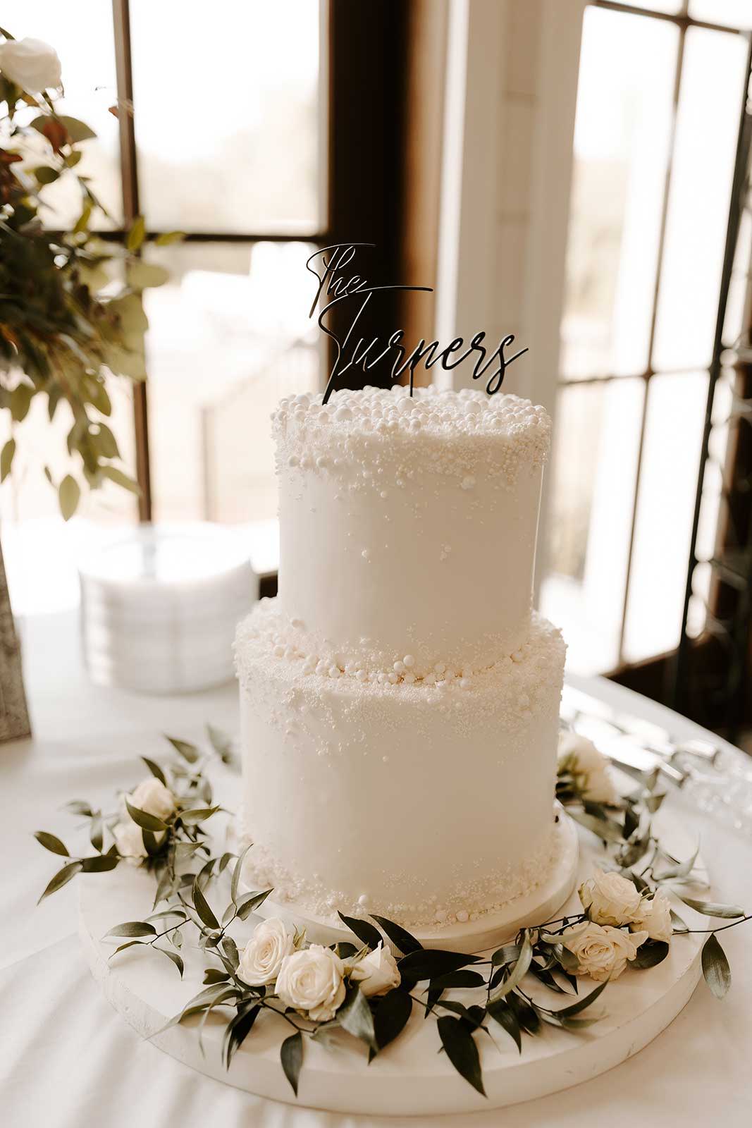 Tarta de boda blanca