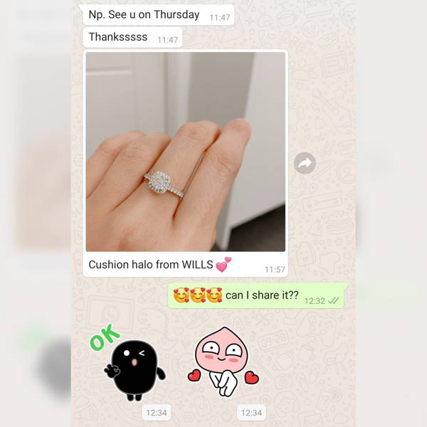Bespoke cushion halo diamond ring — WILLS JEWELLERY