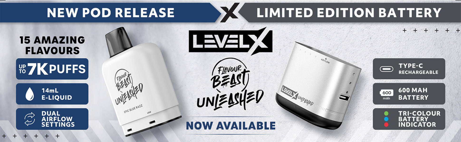 FLAVOUR BEAST UNLEASHED LEVEL X PODS