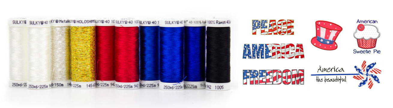 Patriotic Palette for Machine Embroidery