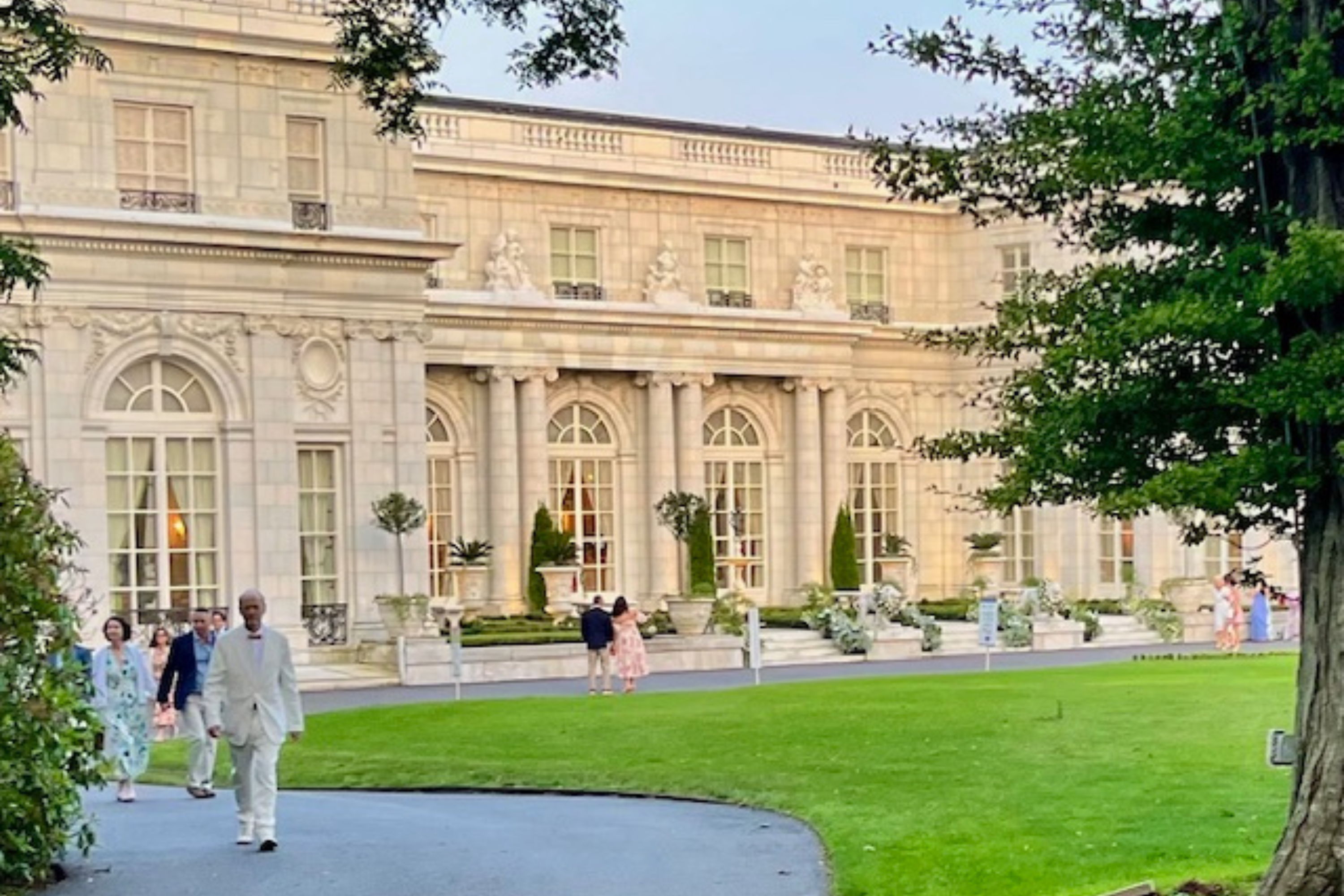 Guests attending the Ala von Auersperg Pop Up at the Newport Flower Shower 2025 in Rhode Island at the Breakers