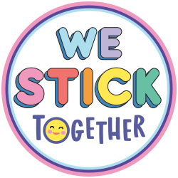 We Stick Together teacher classroom décor collection theme icon.
