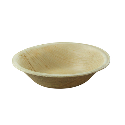 A round palm leaf bowl