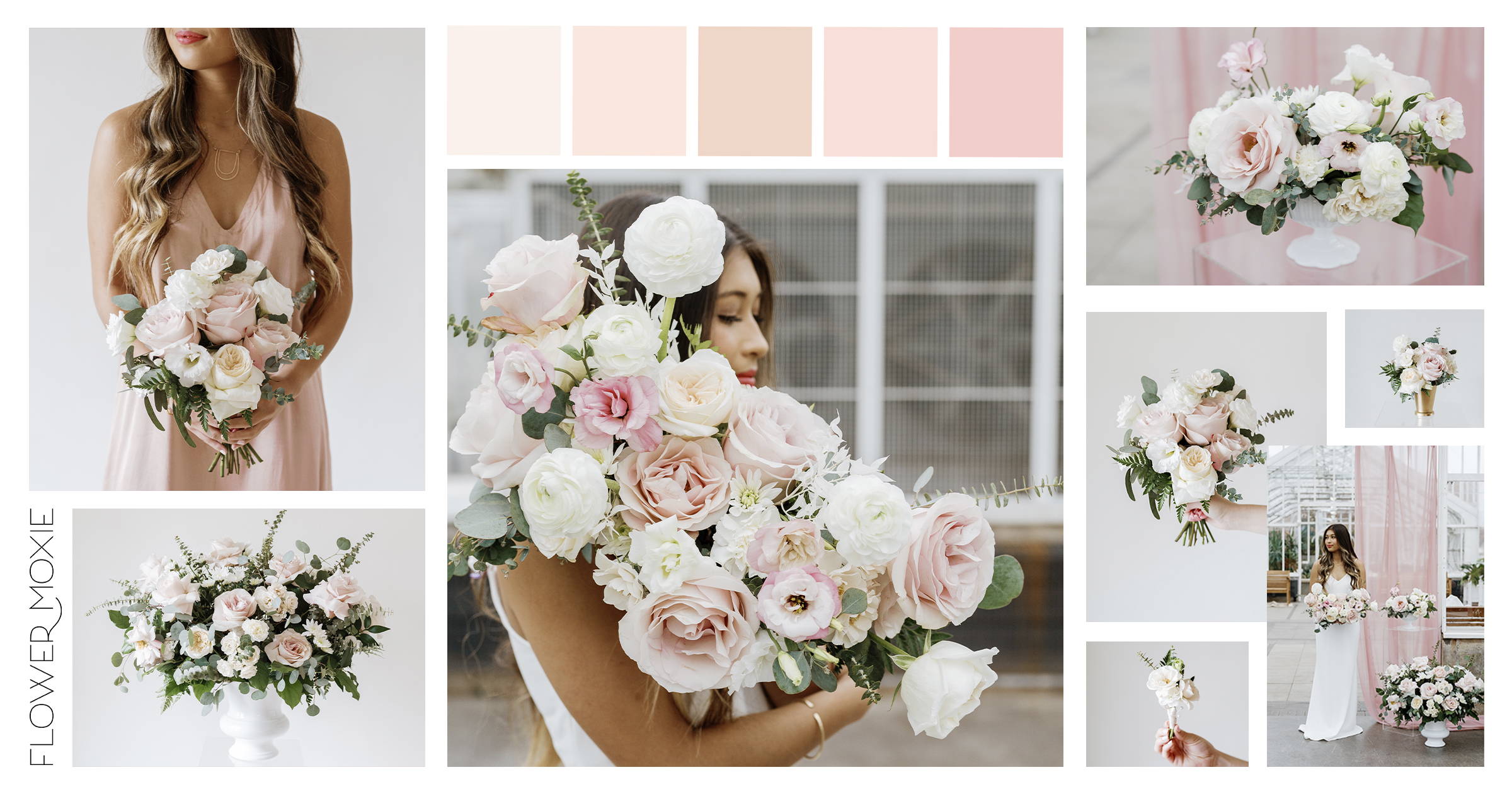 Blush Garden Style Wedding Bouquet