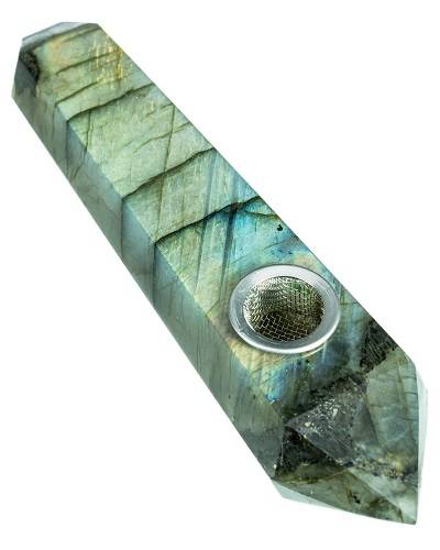 DopeBoo Labradorite Quartz Crystal Stone Pipe