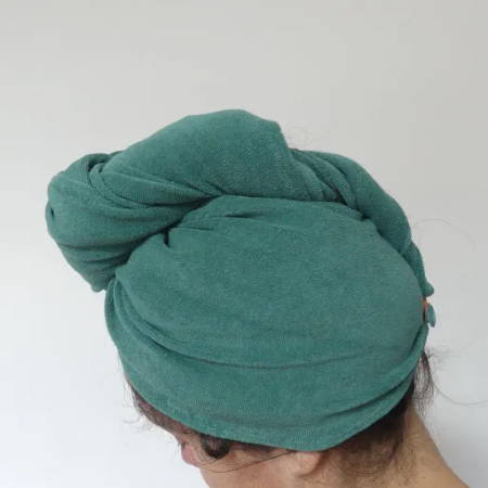 View of Towel Hair Wrap from the Side
