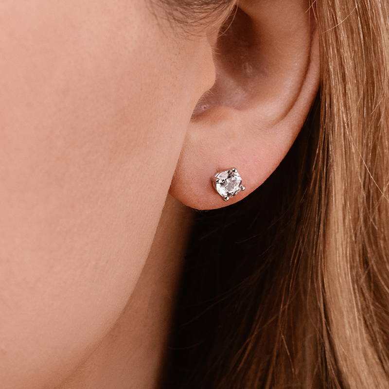 Ethical Lab-Grown Diamond Basket Stud Earrings