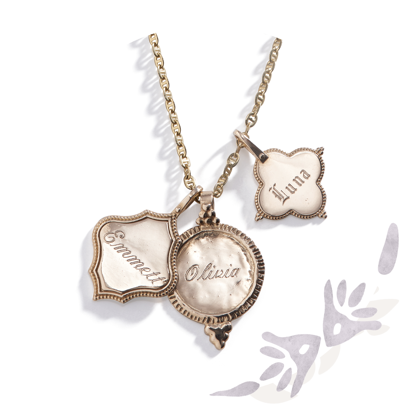 Somewhere in Time Personalized Gold Necklace