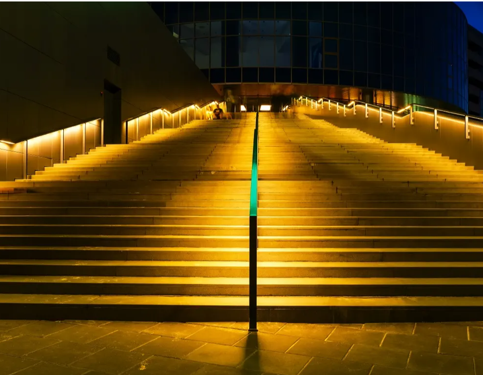 LED stair lighting outdoor mall commercial with LED strips